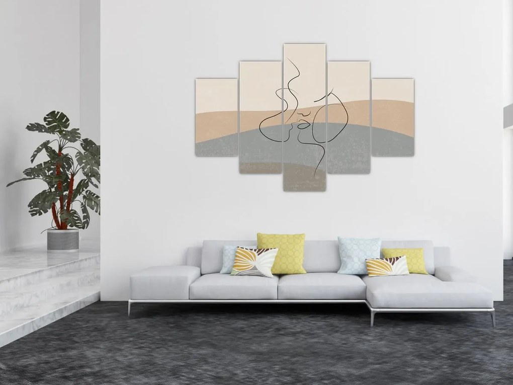 Obraz - Line art bozk (150x105 cm)