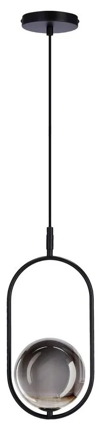 Luster na lanku CORDEL 1xG9/28W/230V čierna/dymová čierna