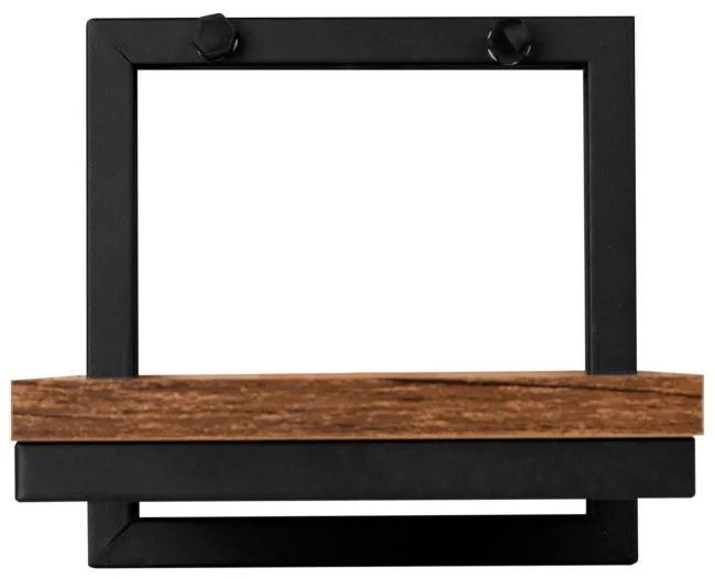 Nástenný stojan na kvety TORGET RUSTIC čierny