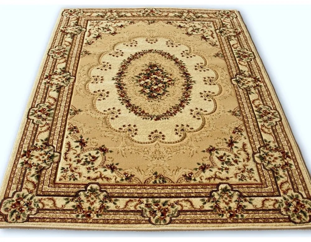 Kusový koberec klasický vzor béžový, Velikosti 160x220cm