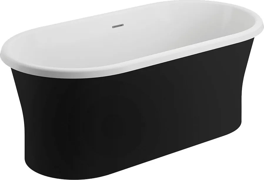 Polimat Akrylátová voľne stojaca vaňa Amona New 150x75 POLIMAT-Rozmery: 150x75, POLIMAT-Farba vane: Biela / mokka lesk