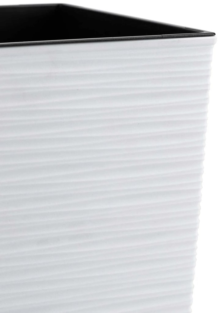 PLASTOVÝ KVETINÁČ FLORE RIFLO 30X30 CM BIELA