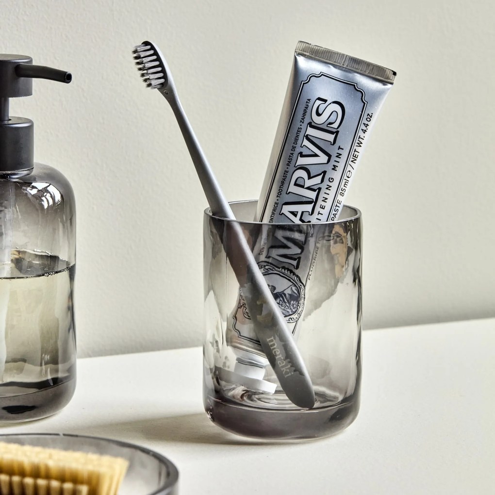 House Doctor Sklenený stojanček na kefky Wah Grey