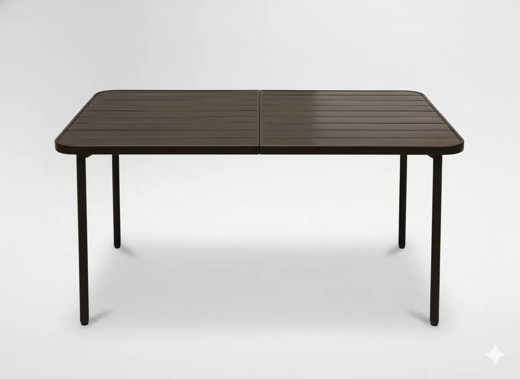 Garden Line PRAVOUHLÝ ZÁHRADNÝ STÔL 140 x 80 x 72 CM HNEDÝ