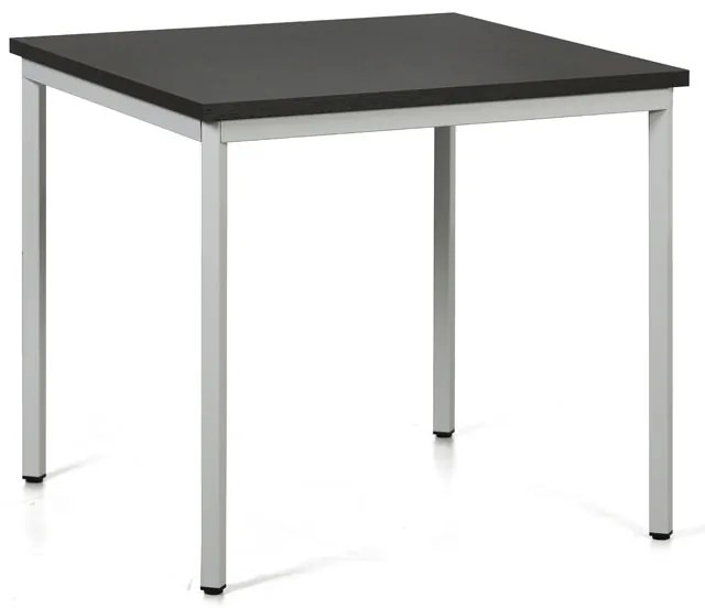 Jedálenský stôl TRIVIA, 80x80 cm, sivá podnož, wenge