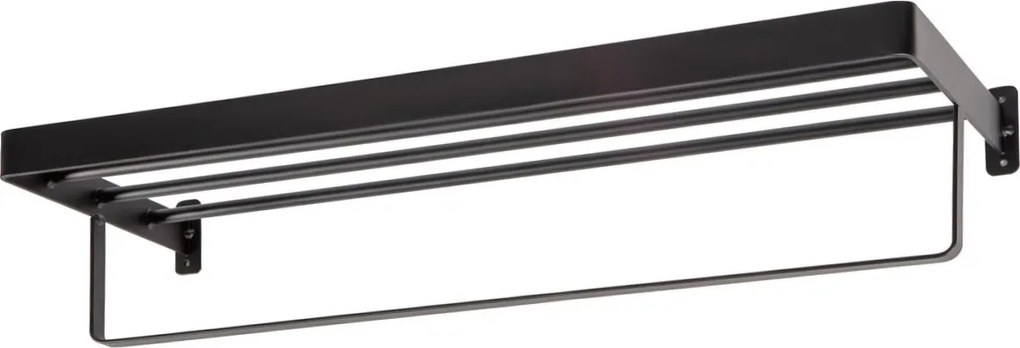 Nástenný vešiak na uteráky HANDY 60x22 cm, čierny