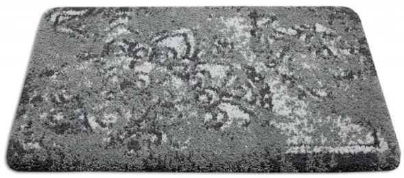 Kúpeľňový koberček FROTTE rozeta, protišmykový, mäkký - sivý