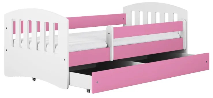 Kocot kids Detská posteľ Classic I ružová, varianta 80x140, bez šuplíků, bez matrace