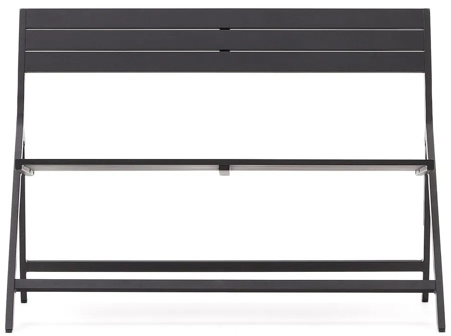 Čierna kovová záhradná lavica Torreta – Kave Home