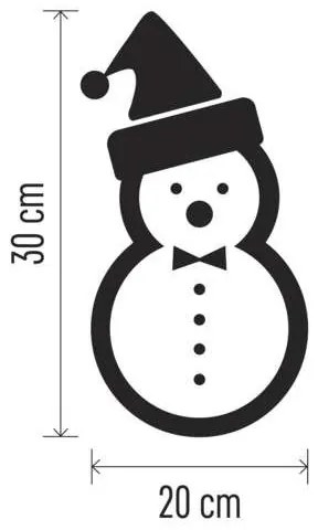 LED Vianočná dekorácia 5xLED/2xAA snehuliak