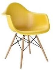 Designová židle DAW, žlutá (Buk) S62281 CULTY +