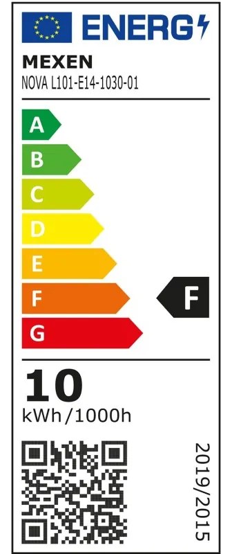 Mexen Nova, LED žiarovka E14, G45, 10W, teplá - 3000K, 1055 lm - L101-E14-1030-01