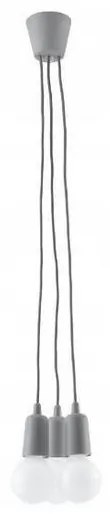 Luster na lanku DIEGO 3xE27/60W/230V šedá