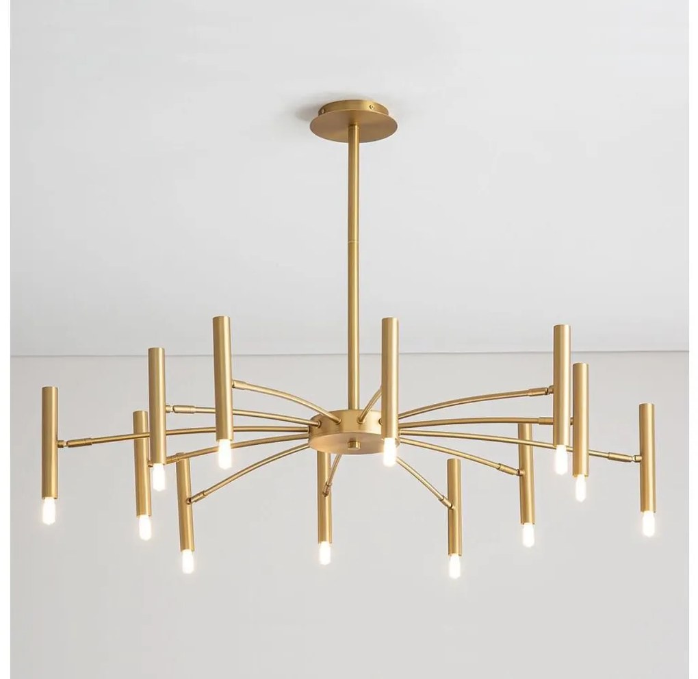 Redo 01-2774 - Luster na tyči RAYEN 12xG9/10W/230V bronz