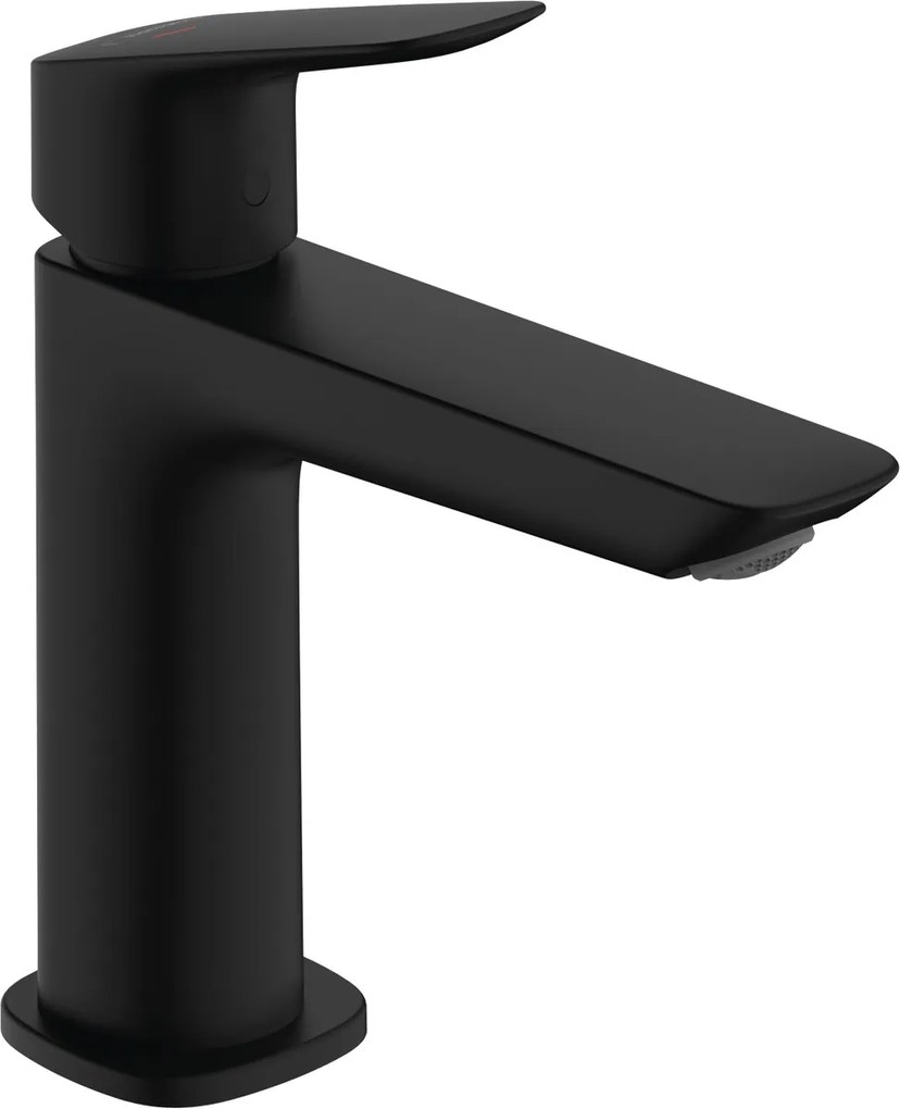 Hansgrohe Logis, páková umývadlová batéria 110 Fine s odtokovou súpravou Push-Open, čierna matná, HAN-71252670