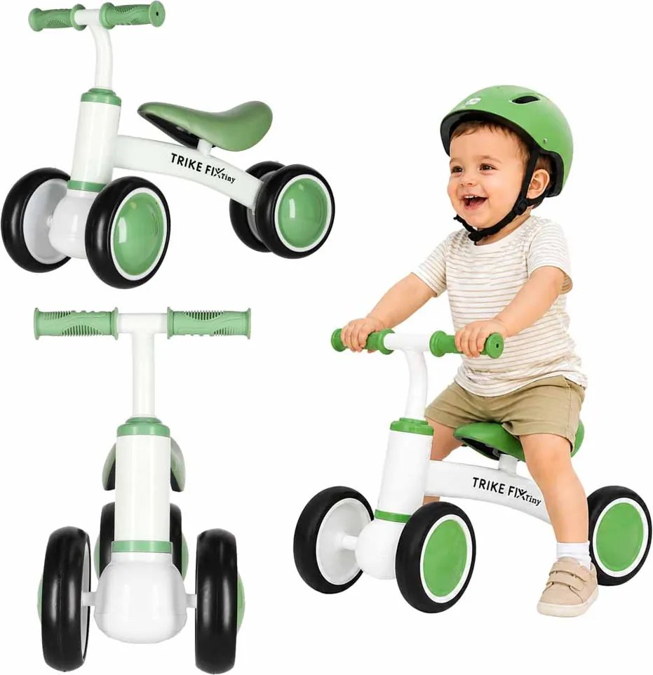 KIK Trike Fix Tiny V2 detské odrážadlo, bielo-zelené