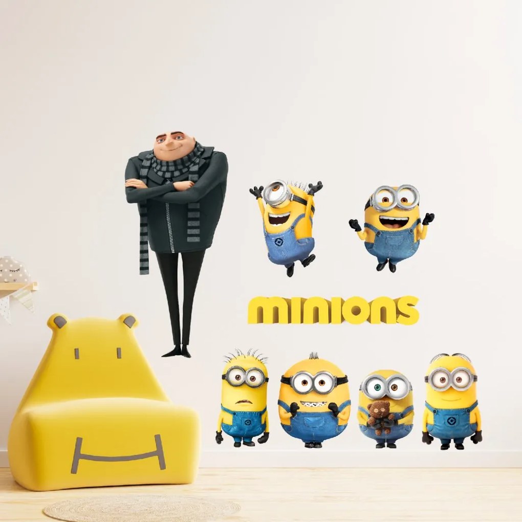 Samolepka na stenu "Mimoni"