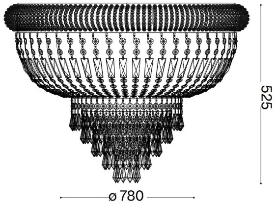 Ideal Lux - Krištáľové stropné svietidlo DUBAI 24xE14/28W/230V pr. 78 cm zlatá