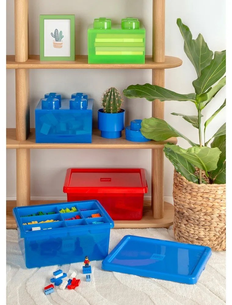 Zelený plastový detský úložný box 25x25x18 cm – LEGO®