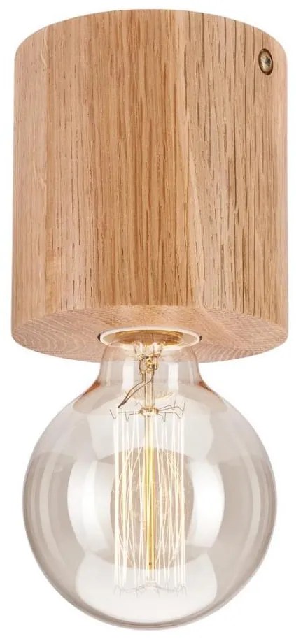 Stropné svietidlo OAK 1xE27/60W/230V dub pr. 10,5 cm