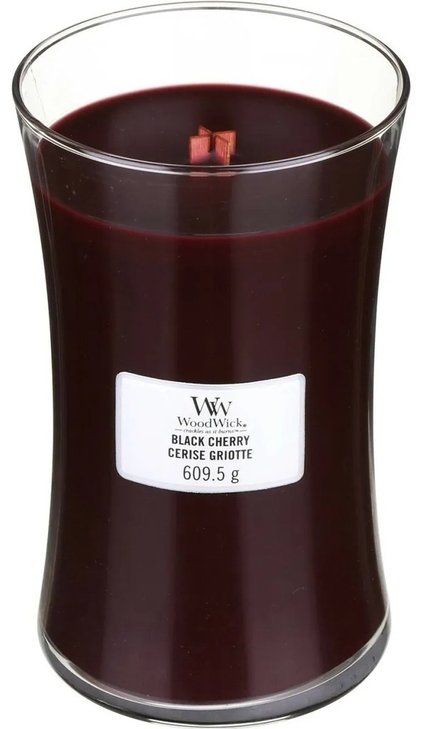 WoodWick vonná sviečka veľká váza čierna čerešňa,609 g