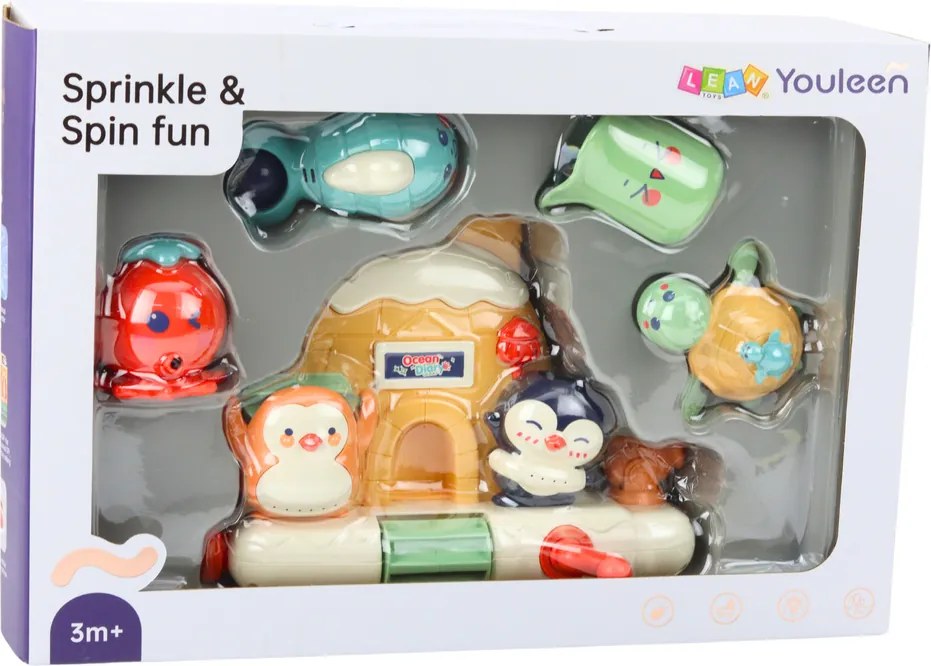 LEAN Toys Interaktívna sada hračiek do kúpeľa s morskými zvieratami pre batoľatá