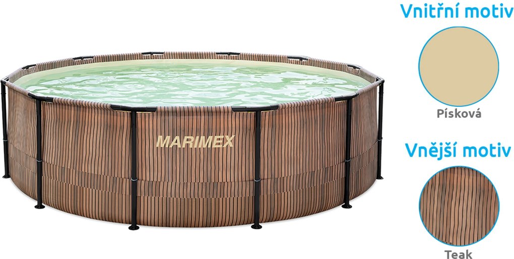 Marimex | Bazén Marimex Florida 4,57 x1,32 m so zabudovaným skimmerom - motív TEAK | 10340322