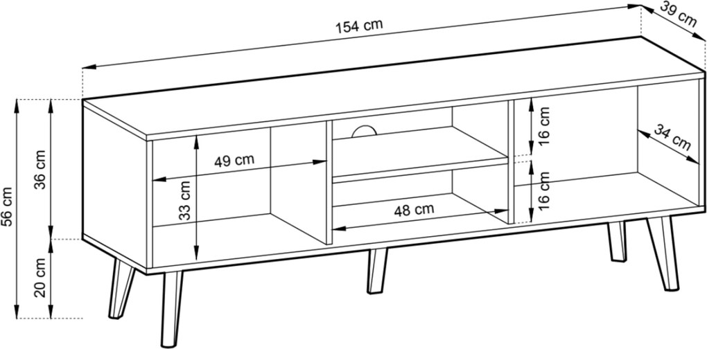 PROXIMA.store - Moderný televízny stolík - RAMONA