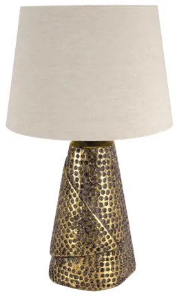 STRÜHM Moderná stolná lampa MAGDA E27 GOLD / BEIGE 3963