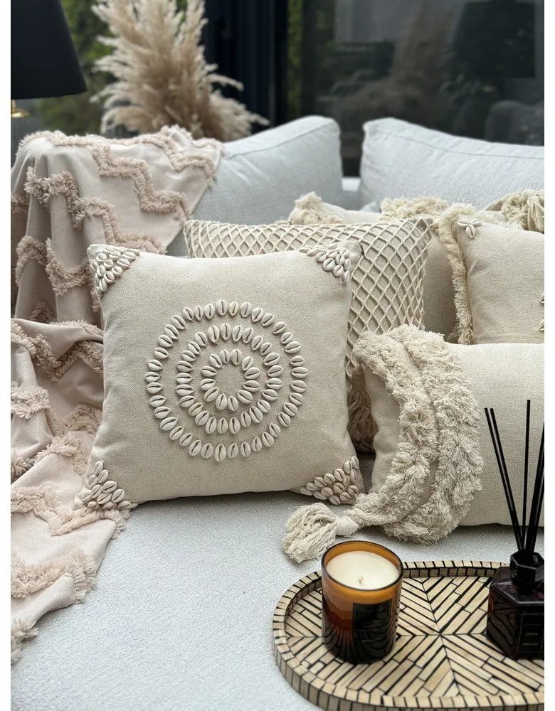 Bavlnená obliečka na vankúš 43x43 cm Seashells – Mioli Decor