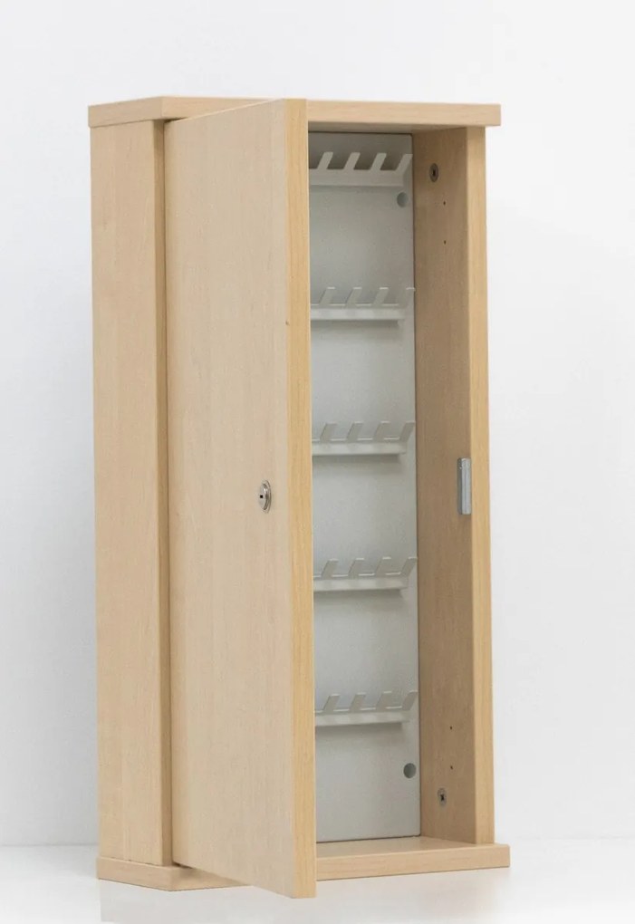 Drevená skrinka na kľúče, na 50 kľúčov, breza