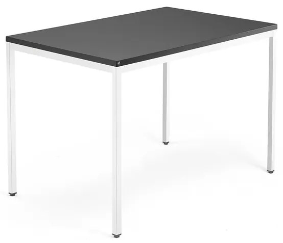 Kancelársky pracovný stôl QBUS, 1200x800 mm, čierna/biela
