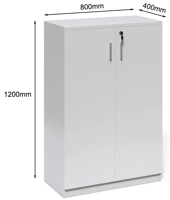 Kancelárska skrinka Houseland Prime Air 03 80 cm biela