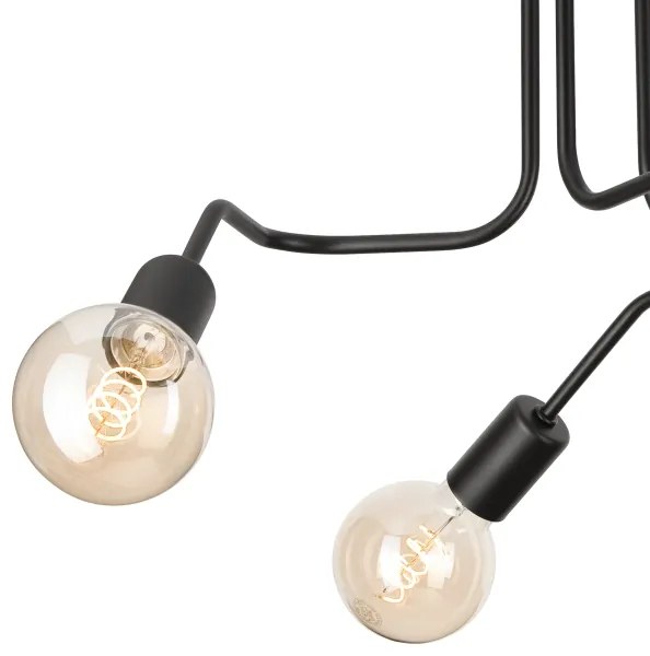 Prisadený luster MATYLDA 3xE27/60W/230V čierna