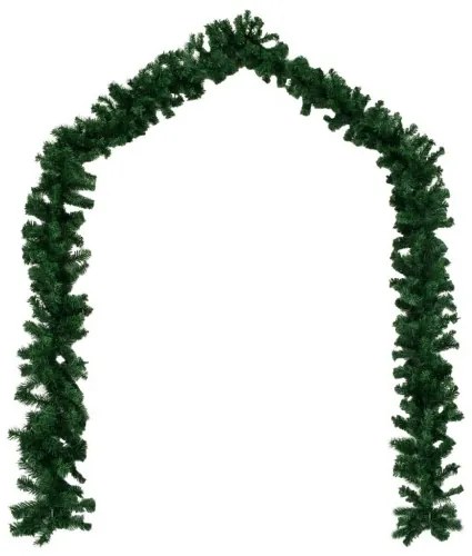 vidaXL Vianočné girlandy 4 ks, zelené 270 cm, PVC-
