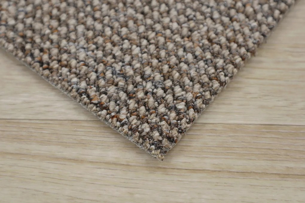 Spoltex, AKCIA: 145x770 cm Metrážny koberec Texas 18 cognac, šíře, hnedá, filc, chodba / predsieň