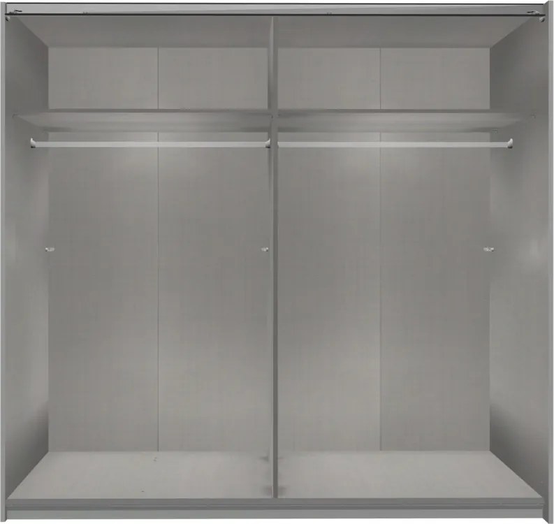 Šatní skříň Bern, šířka 225 cm/výška 208 cm, bílá/dub artisan