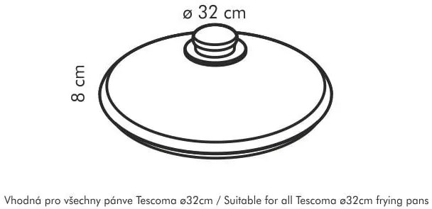 Tescoma UNICOVER 619032.00 - Sklenená pokrievka UNICOVER o 32 cm