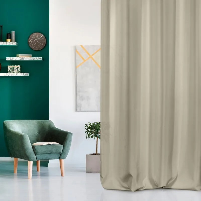 Kapučínový záves na krúžkoch ADORE 140x250 cm