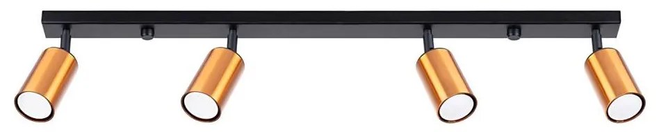 Sollux SL.1379 - Bodové svietidlo WINX 4xGU10/10W/230V čierna/meď