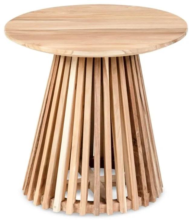 Hector Konferenčný stolík Burgo 50 cm okrúhly teakové drevo natural