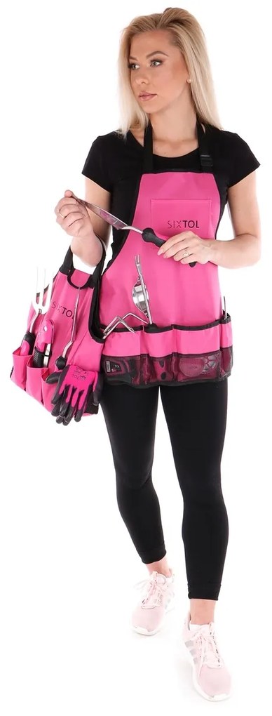 Sixtol Sada záhradného náradia Garden pink, 12 ks