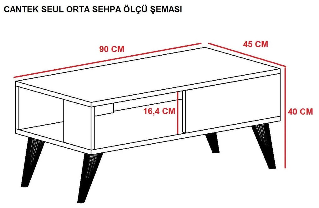 Konferenčný stolík Vavepu 2 (dub zafírový + biela) . Vlastná spoľahlivá doprava až k Vám domov. 1093161