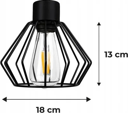 Závesná lampa DRON 4xe27 - kovová lemovaná