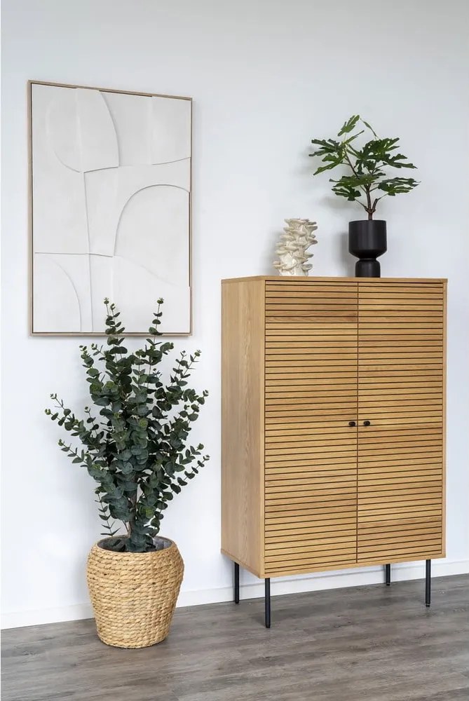 Skrinka v dekore duba v prírodnej farbe 80x130 cm Kyoto – House Nordic