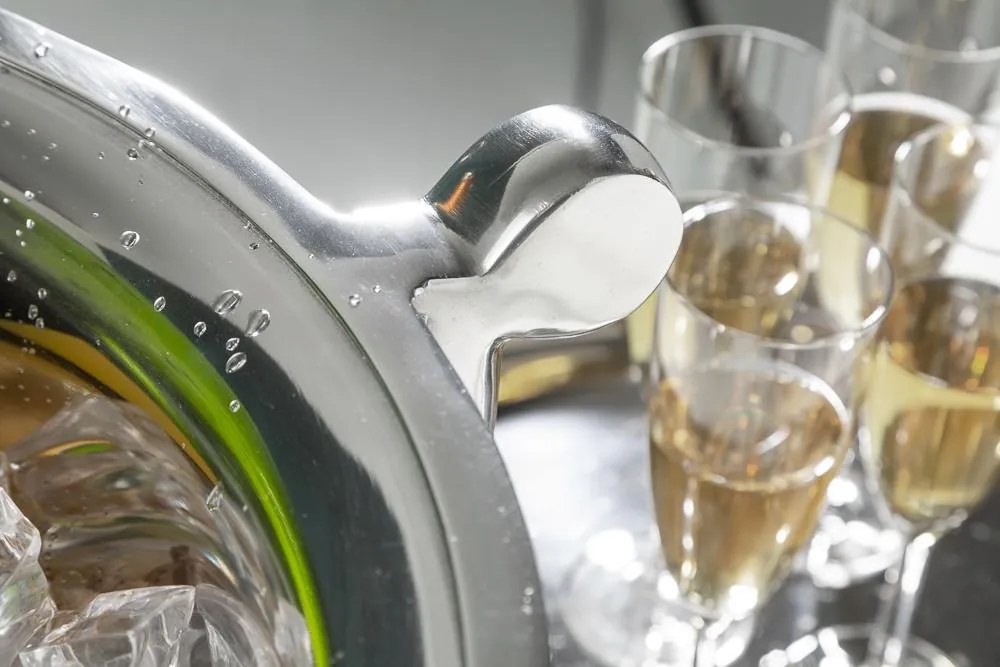 Invicta Interior - Exkluzívny chladič na šampanské CHAMPAGNE 65 cm strieborný leštený