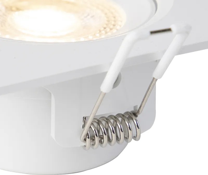 Sada 3 vstavaných bodových svetiel bielych vrátane LED 3-stupňovo stmievateľných - Miu