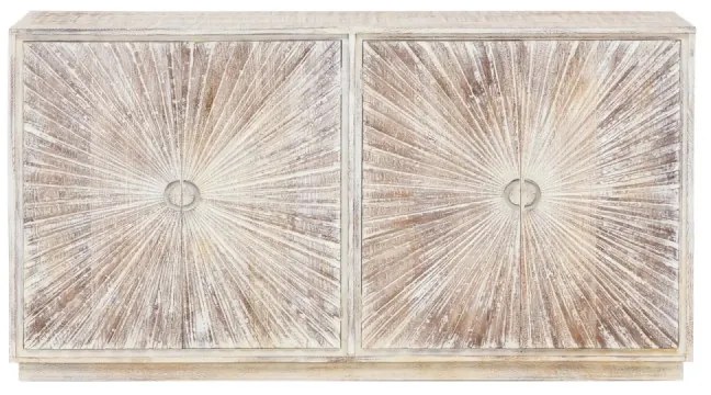 furniture-nabytek.cz - Masívna komoda Zambie z mangového dreva, voskovaná, biela – 163×41×87 cm