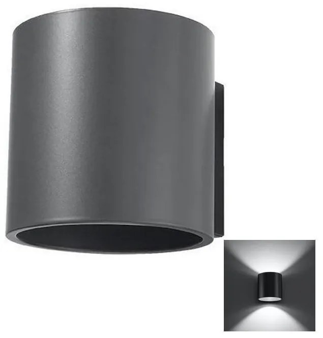Sollux SL.0566 - Nástenné svietidlo ORBIS 1 1xG9/40W/230V antracit