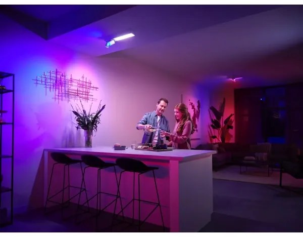 Philips-LED RGBW Stmievateľné bodové svietidlo Hue CENTRIS 2xGU10/4,2W+ LED/11W